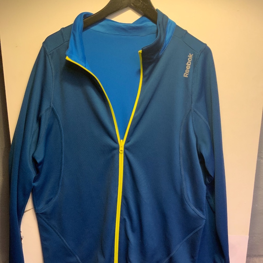 Full zip reservable Reebok tracking jacket